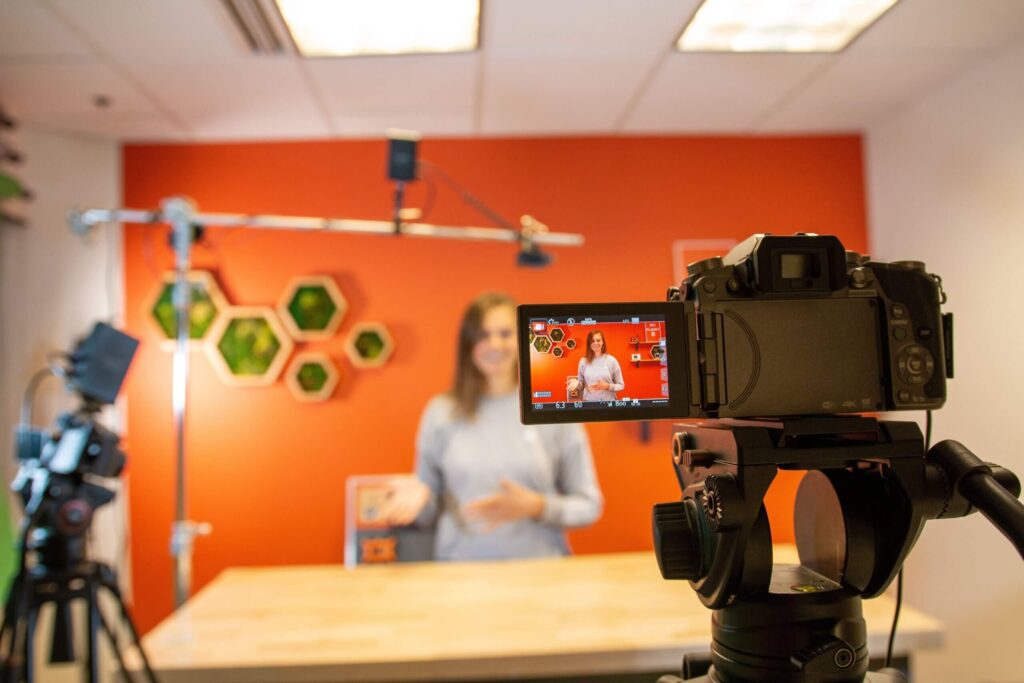Content creation studio setup for freelance storytelling skills

